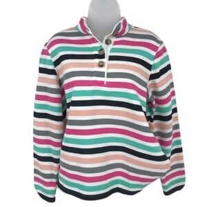 Blair Multicolor Striped Light Weight Sweatshirt Size S
